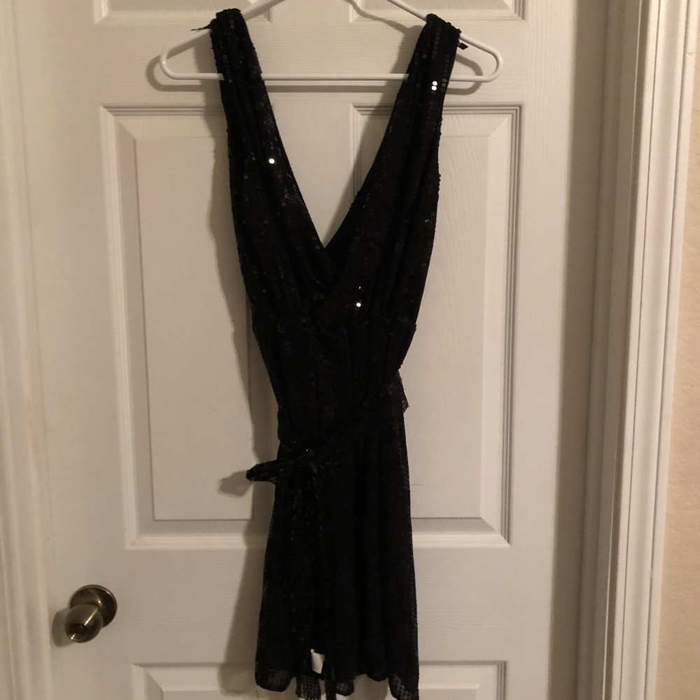 Black Sequin Express Dress